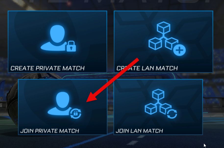 Private match menu with Join Private Match highlighted